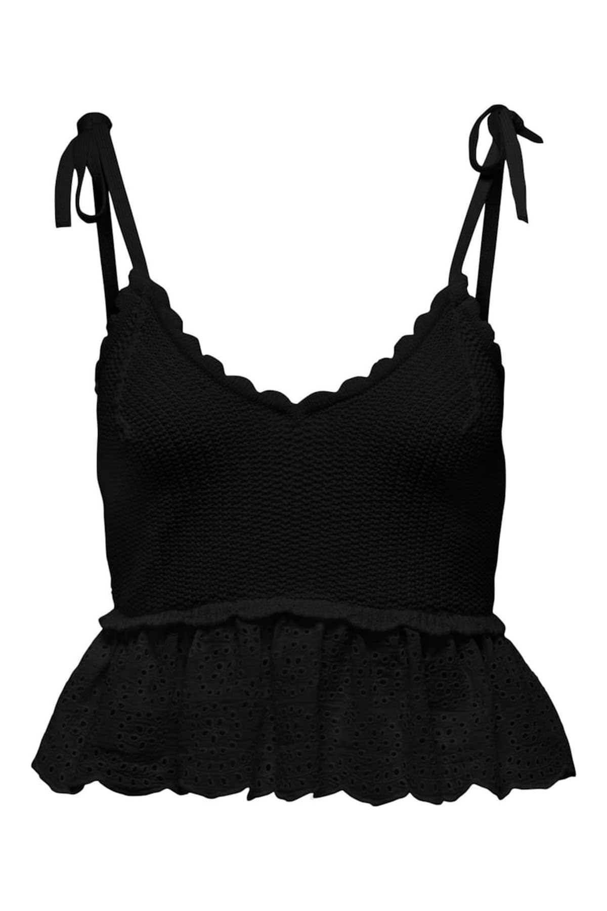 Kadın ONLKRISTIN SL SHORT WOVEN MIX TOP KNT Triko