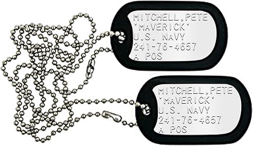 Juego de etiquetas militares de acero inoxidable etiquetas militares personalizadas para perro etiquetas en acero inoxidable