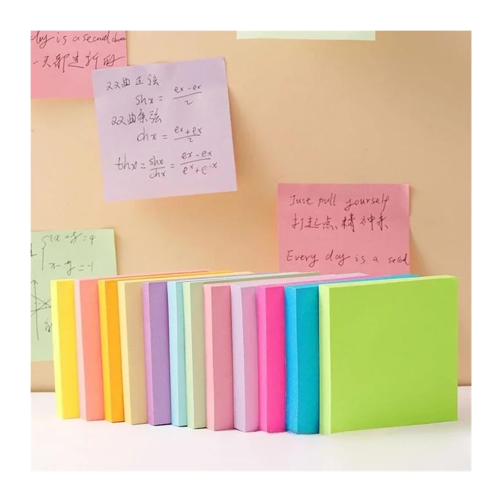 Confezione da 4/8 foglietti adesivi – Ricariche autoadesive 7,5 cm x, in colori assortiti(Heart-8pcs)