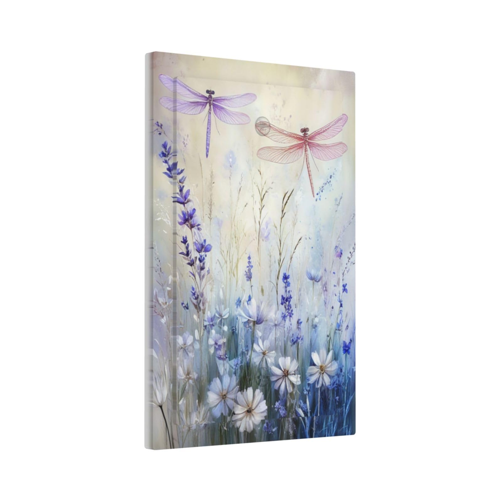 Sghxwp Dragonfly Wildflower Watercolor 1 Gang No Device Light Switch Plate Pastel Lavender Blue Floral Wall Plate Cover Decorative Single Blank Toggle Switch Plate Faceplate For Nursery Home Decor