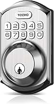TEEHO TE001 Keyless Entry Door Lock with Keypad - Smart Deadbolt Lock for Front Door with 2 Keys - Auto Lock - Easy Installation - Satin Nickel