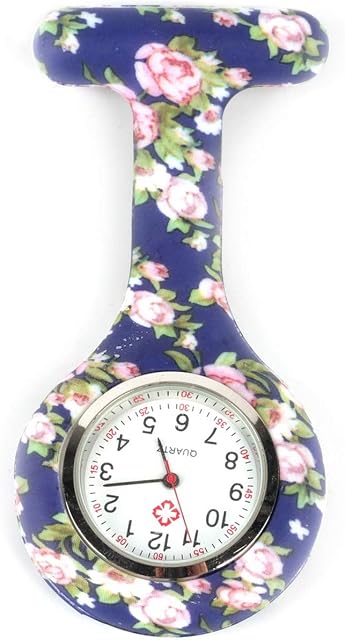Nurse Watch Brooch, Silicone Nurse Watch Doctor Paramedic Medical Staff Lapel Pin-on Brooch Hanging Pocket Fob Watch