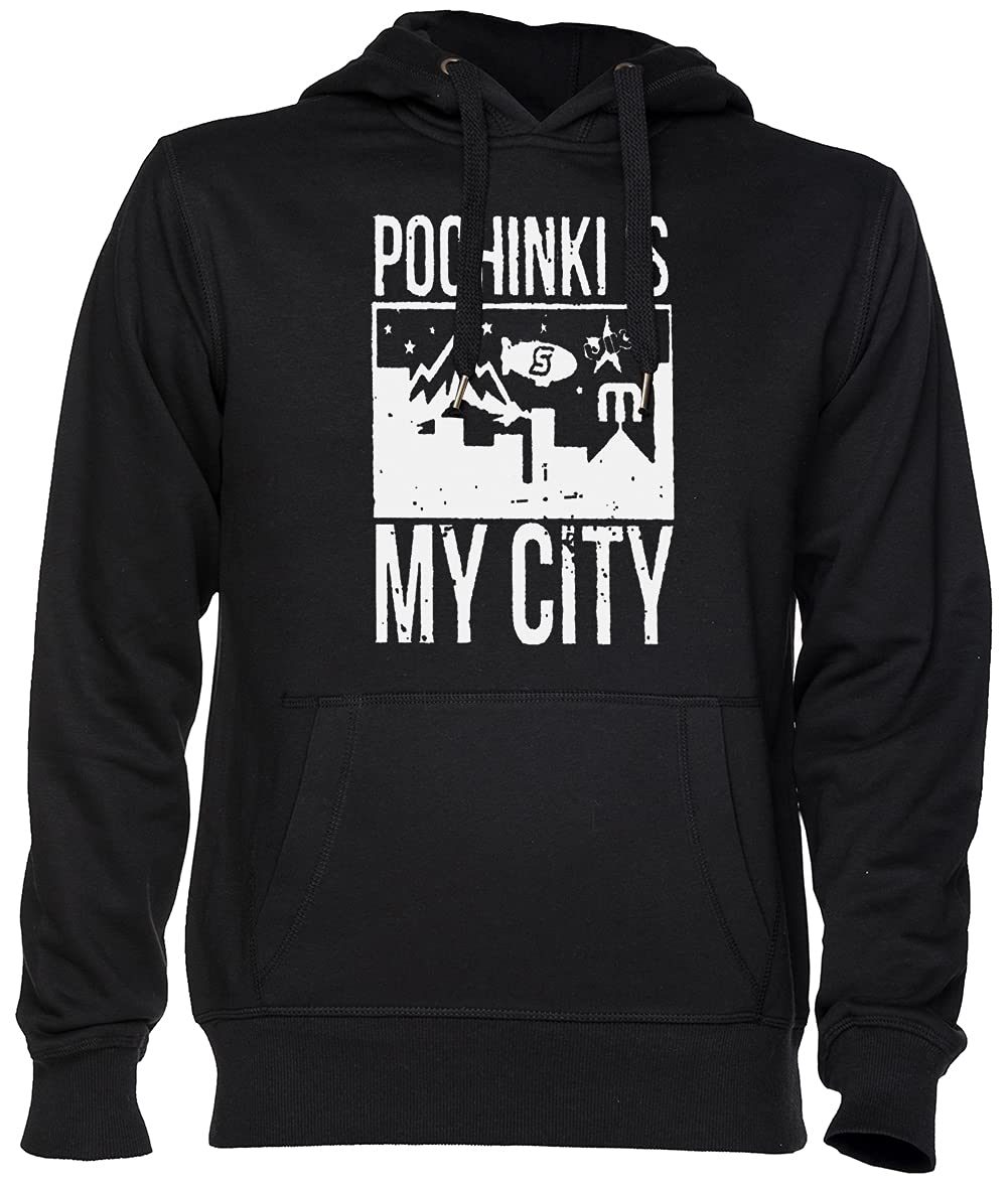 Pochinki is My Gamer City Negro Jersey Sudadera con Capucha Unisexo Hombre Mujer Black Unisex Hoodie
