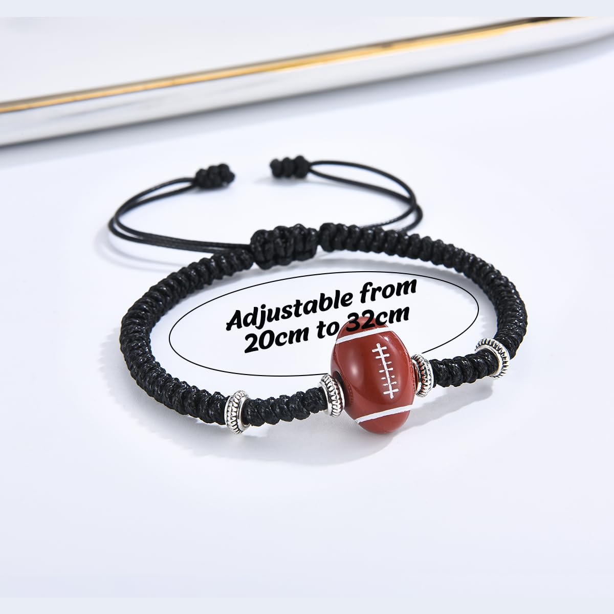 Bracelet de rugby pour garçons, cadeau d'anniversaire, de Noël, de remise de diplôme pour petit-fils, équipe, amis, neveu, frère, cadeaux de Noël