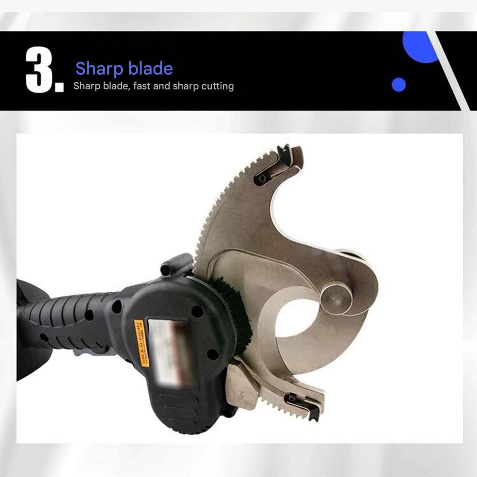 Coupe-câble électrique avec lame tranchante et batterie longue durée pour les espaces restreints