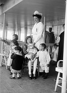 Floating Hospital C1910 Na Nurse With Children On The Deck Of The Helen C Juilliard A Floating Hospital Operated For The Poor By The St JohnS Guild In New York City Photograph C1910 Poster Print by (