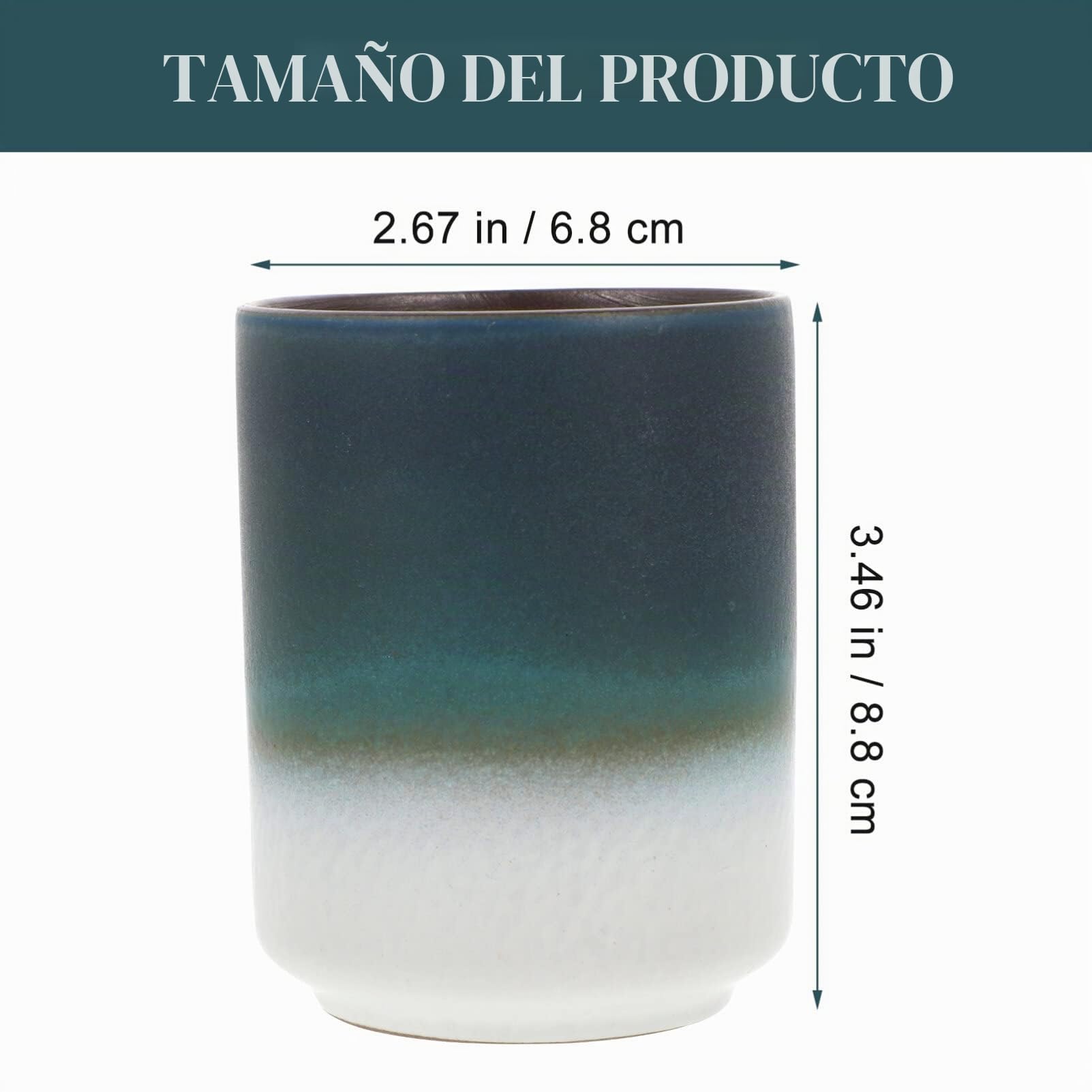 Taza De Cerámica Vintage Japonesa Diseño Degradado y Accesorio para Casa Taza De Reutilizable y
