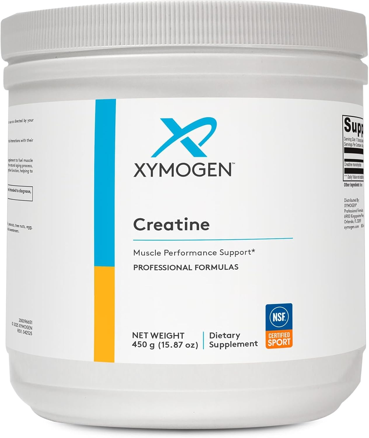 XYMOGEN Creatine - Creatine Powder for Muscle Support - Daily Supplement for Strength, Stamina & Lean Muscle Mass - Unflavored Powder - Gluten-Free & Dairy-Free - 90 Servings