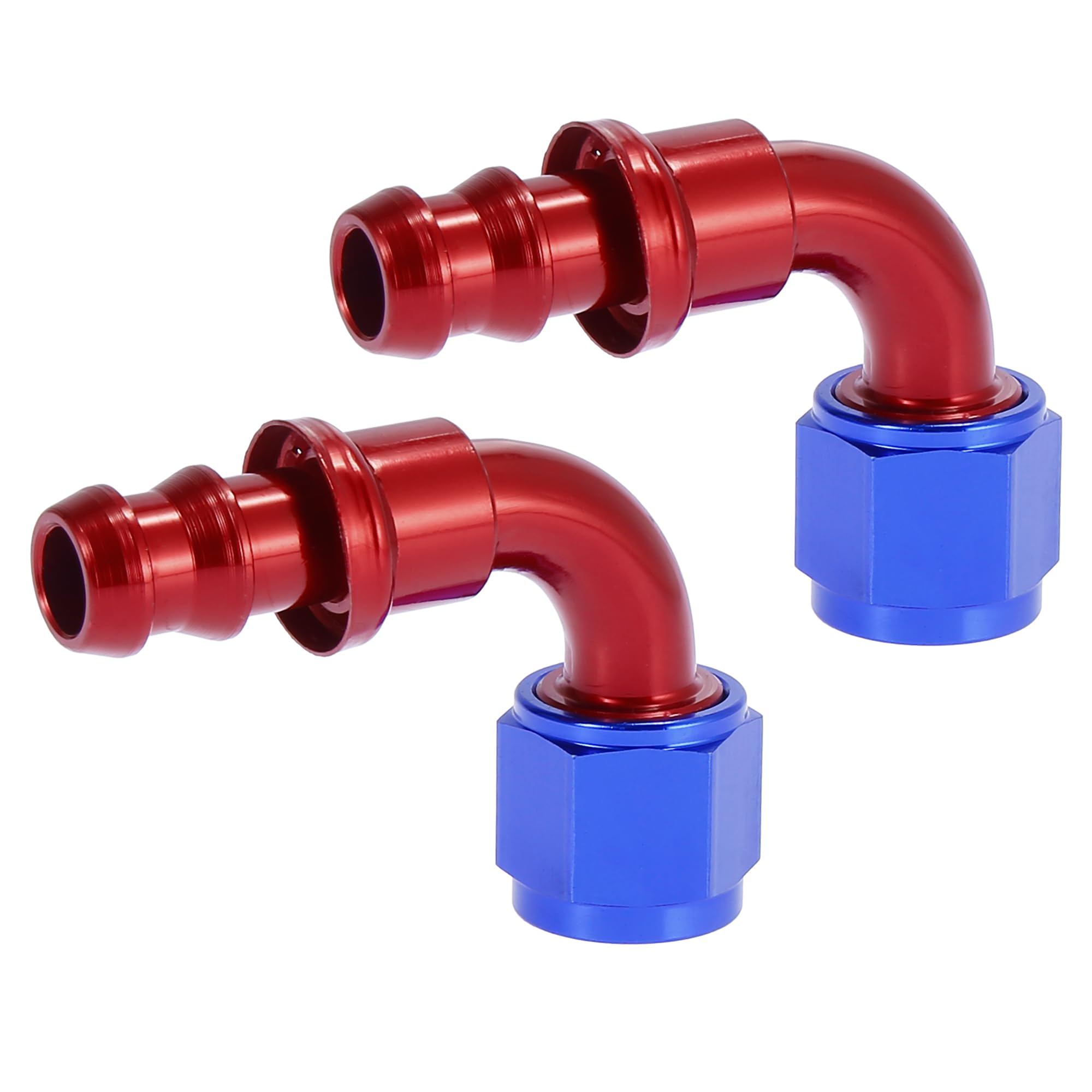 Manguera 8AN 90 grados push lock para organizar el vano motor en proyectos de restauración