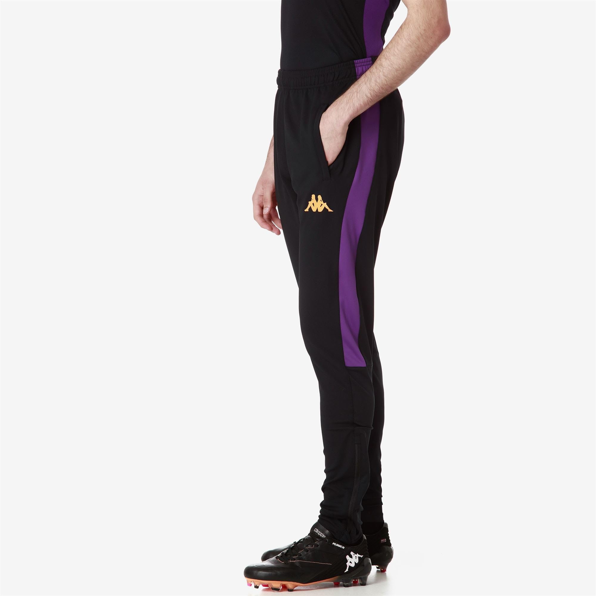 Kappa - Pantaloni, Bambino, Poliestere Riciclato, Calcio, Modello: Abunszip PRO 8 Fiorentina