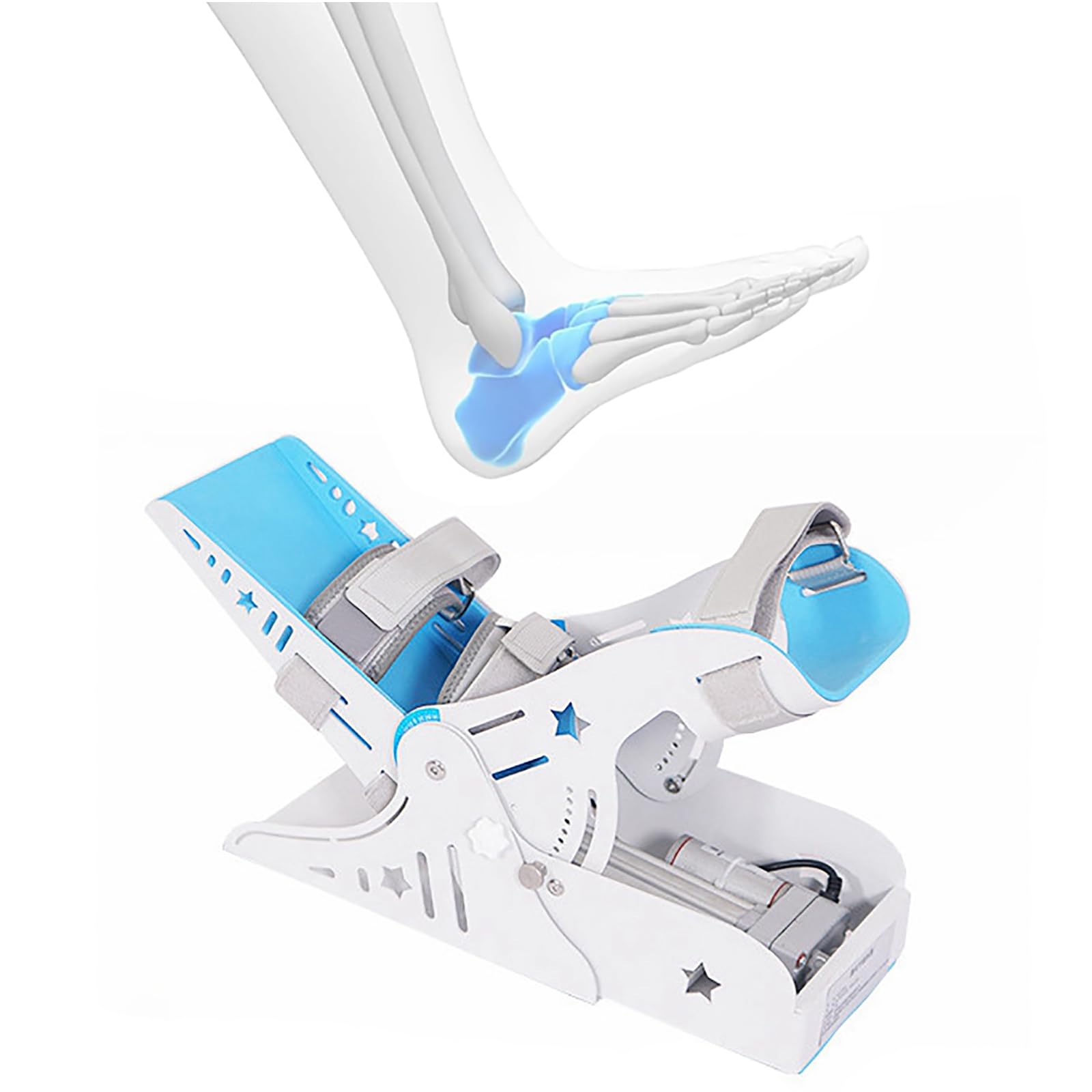 Dispositivo per allenamento della caviglia, riabilitazione elettrica per recupero articolare, regolazione a 3 velocità, allenamento bidirezionale per dorsiflessione e flessione ad angolo completo
