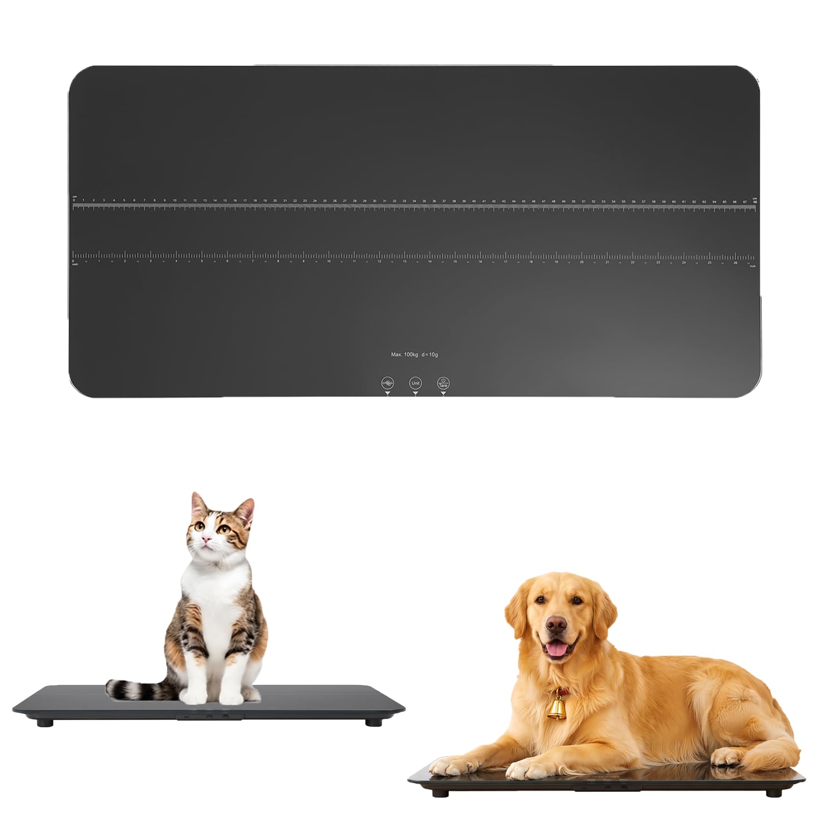Bilancia digitale per animali domestici per gatti e cani, fino a 50 g-100 kg