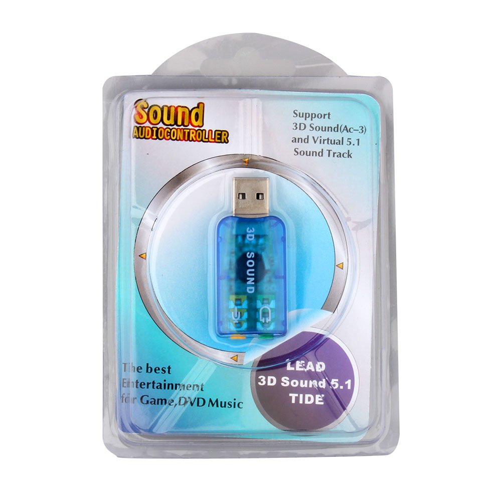 Adapter USB Audio Sound Card dla 2000 / XP Wirtualny zewnętrzny mikrofon USB 2.0 Głośnik 3D 5.1-kanałowy adapter karty dźwiękowej PC