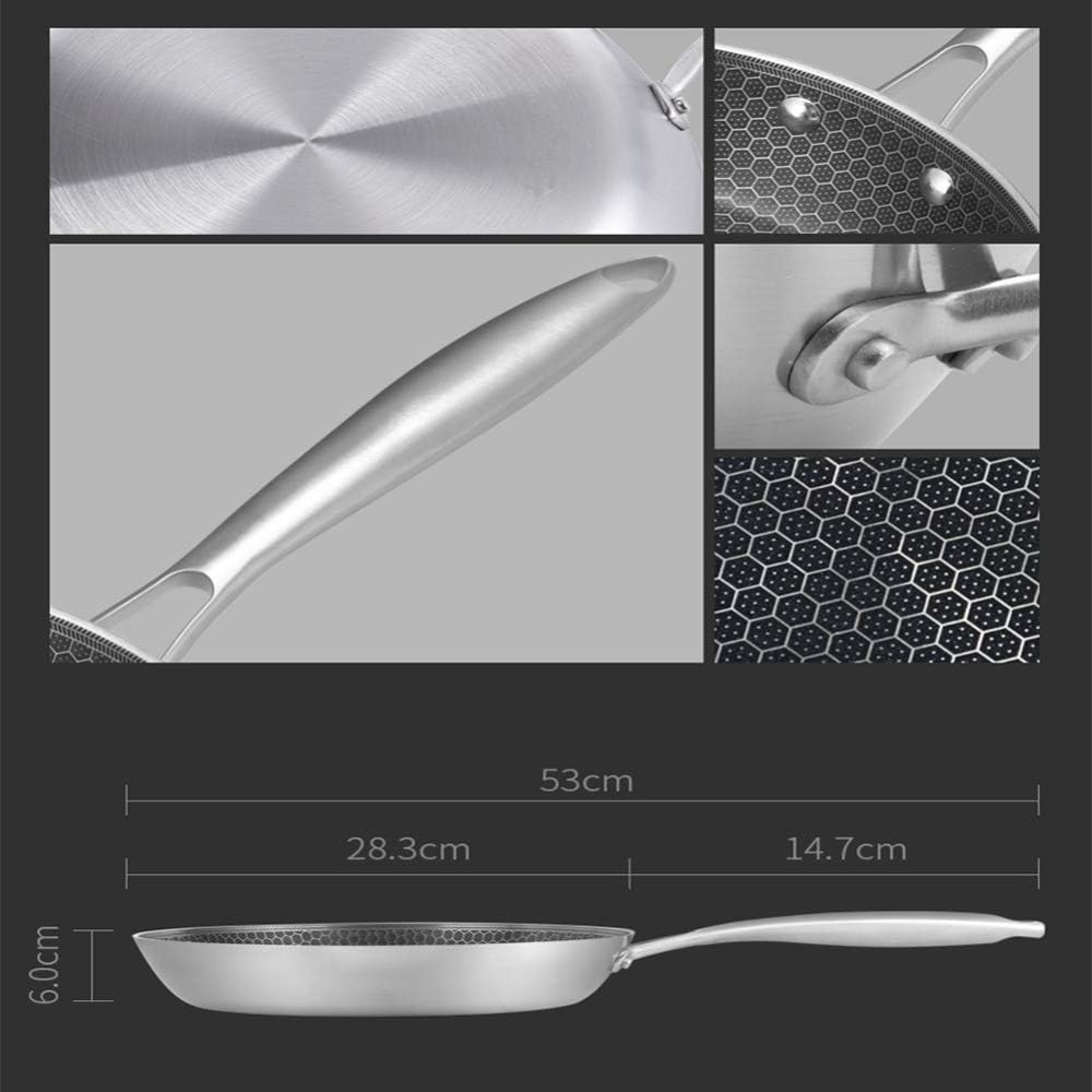 Pans,Frying Pan,Cookware 28Cm,Nonstick Coating Saute Pan, Stainless Steel Handle Woks & Stir Fry Pans,Suitable for A Variety of Gas, Easy to Clean Risotto Pans
