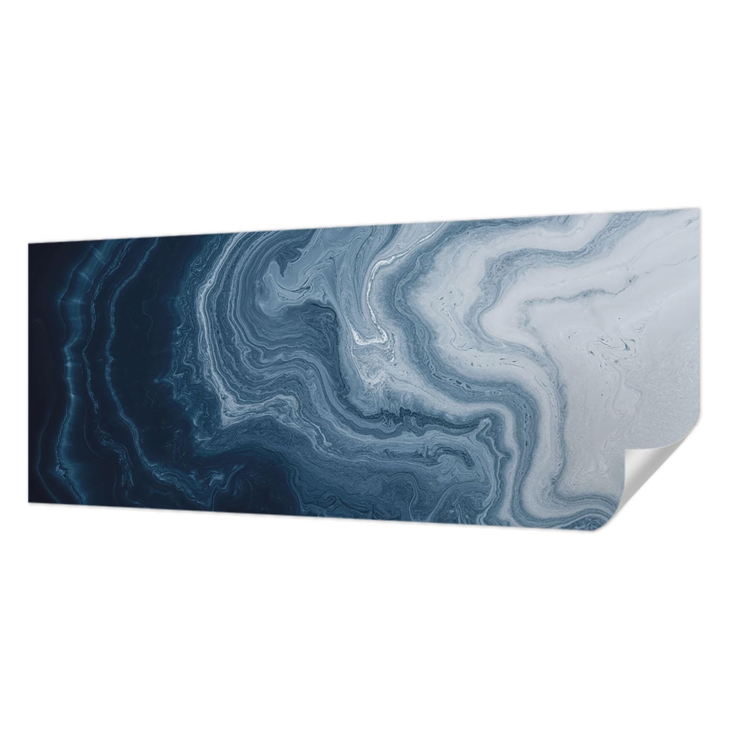 Papier peint vagues bleues pour chambre et salon moderne
