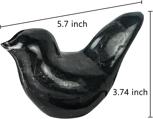 Miniatura 4 de DreamsEden Figuras de pájaros para decoración del hogar, 1 pieza hecha en piedra, estatua de pájaro grande, escultura decorativa para estante, mesa,