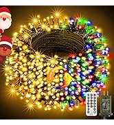 btfarm Color Changing Christmas Lights Outdoor, 115FT 300 LED Christmas Tree Lights Indoor with R...