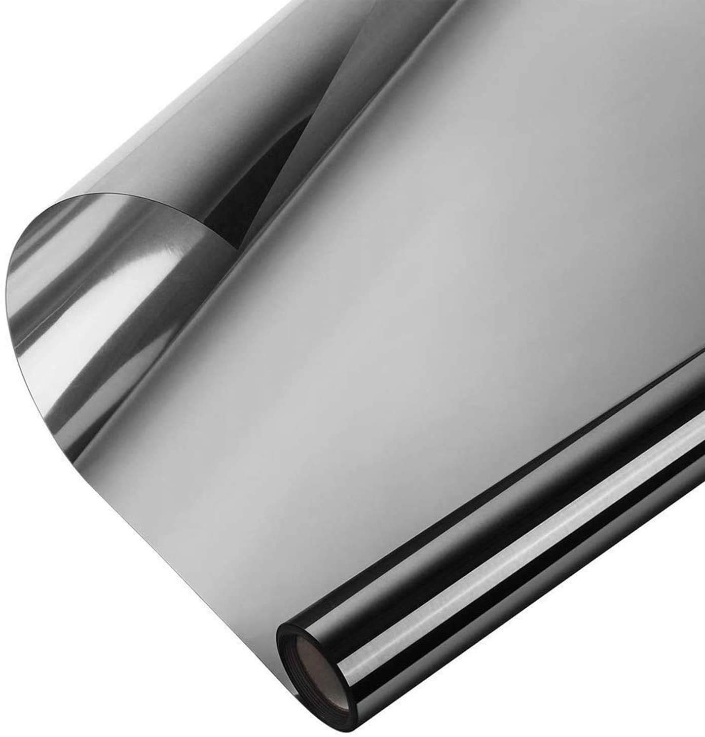 WochiTVOne Way Window Film 60x200cm Mirror Window Film Heat Blocking Window Film Window Reflective Film Heat Privacy Window Tint Uv Window Tint For Home And Office Non-Adhesive