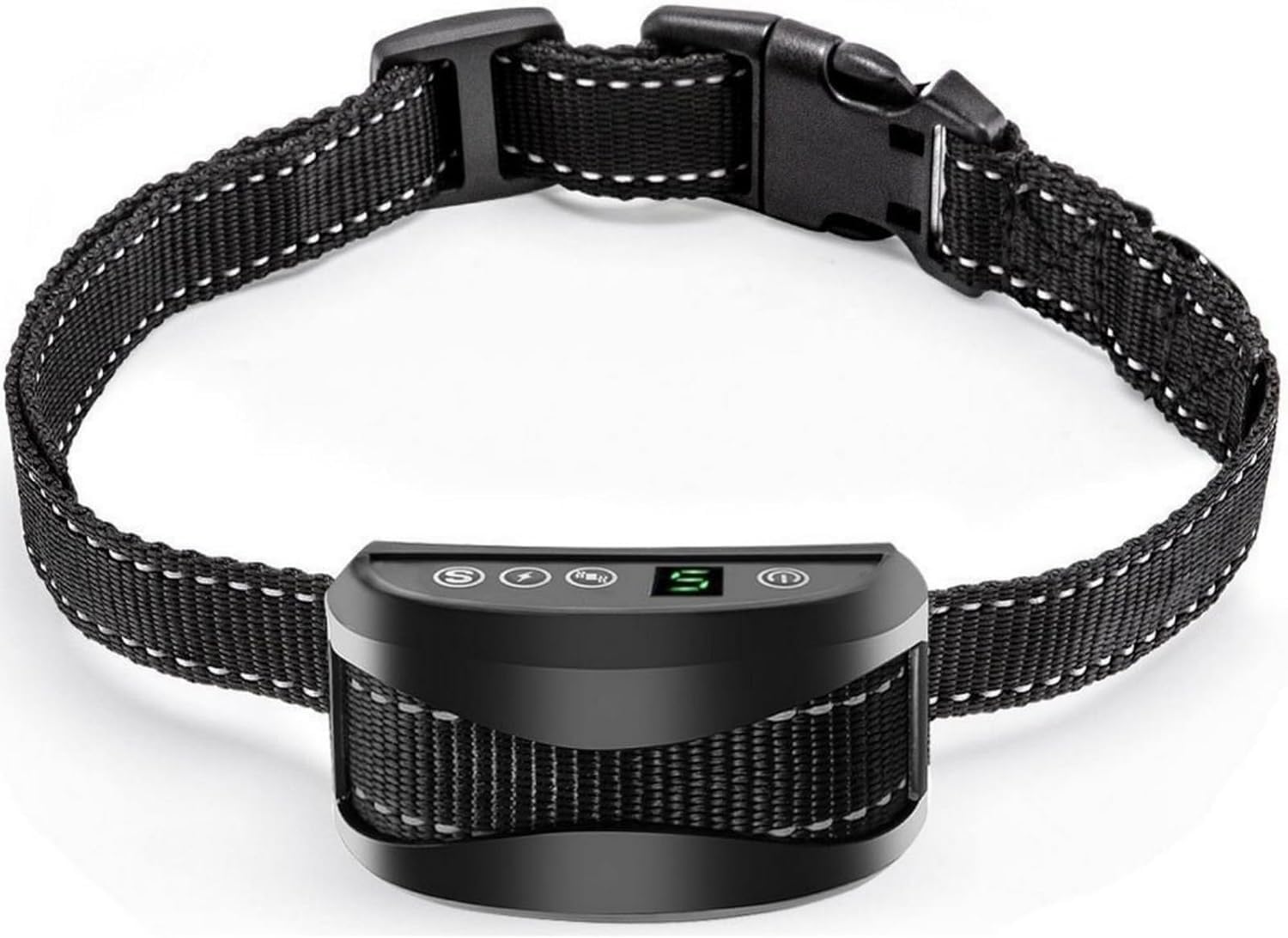 Collier Anti-aboiement Chien - 3 Modes Choc Électrique/Vibration/Sensibilité Aide au Dressage Inoffensif Automatique Batterie Rechargeable Sangle Reflechissant Réglable pour Petit Gros Chien