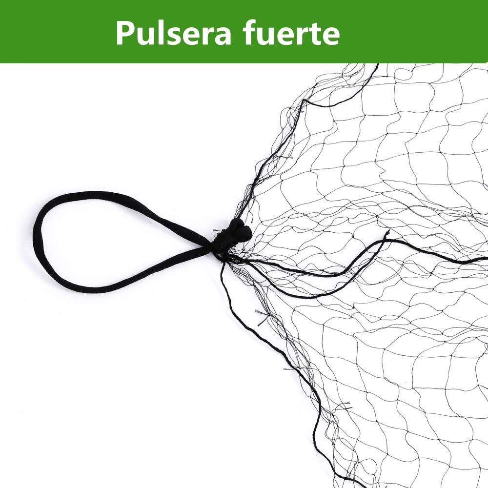 Red de Niebla Negra Red de Niebla Nylon Sistema de Protección contra El Viento de Bolsa Profunda Fuerte de Seda para Capturar Plagas de Jardín Red de Protección contra Aves del Aeropuerto (3x6m)