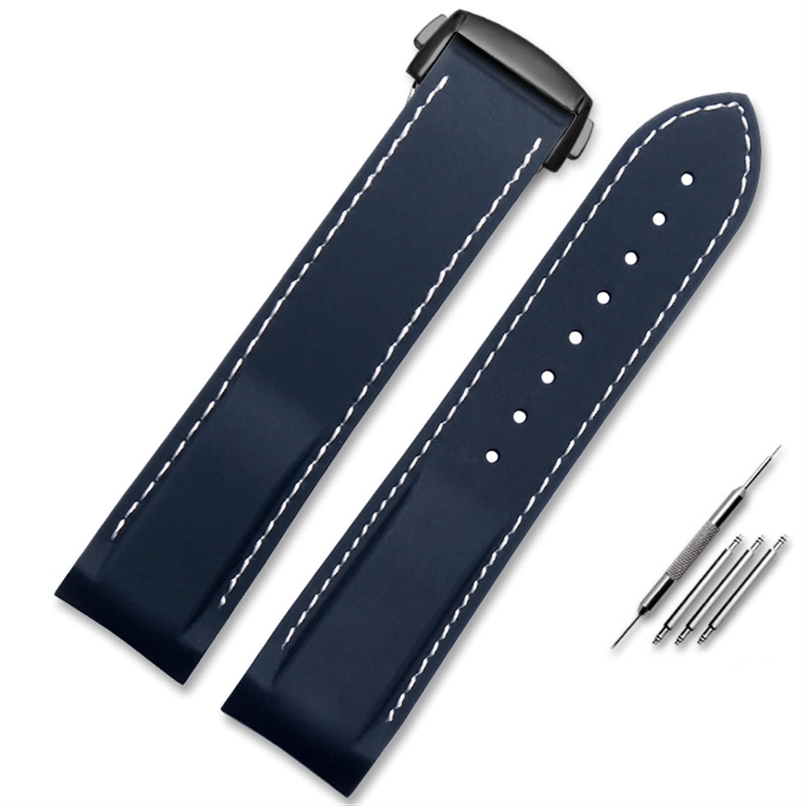 INFRI Convient pour les bracelets de montre en silicone de 20 mm 22 mm avec sangles de bracelet incurvé pliable.