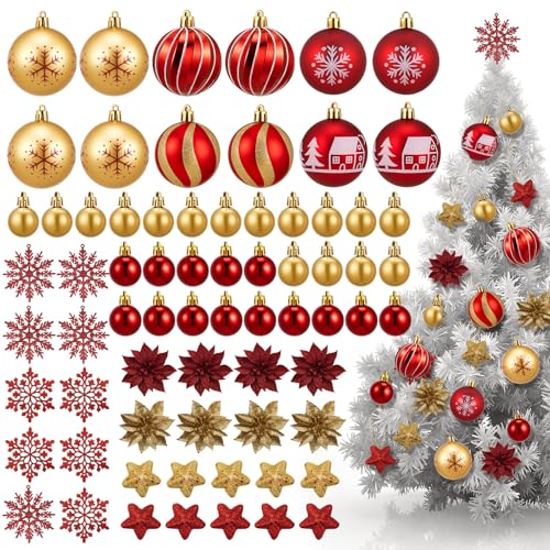 Sinmoe 70 Stück Weihnachtsschmuck Enthalten 42 Weihnachtskugeln...