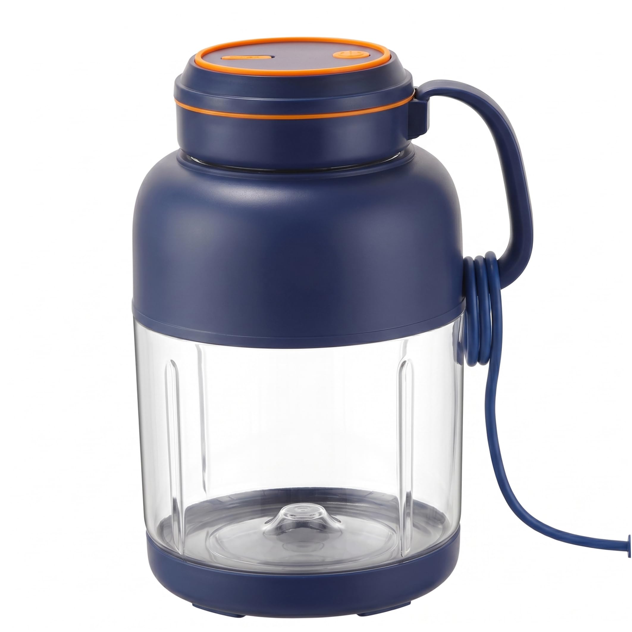 Frullatore Spremiagrumi Portatile Frullatore Personale con 38 Lame in Acciaio Inossidabile Spremiagrumi Ricaricabile Senza Fili con Doppio Coperchio Ideale per Casa Ufficio Campeggio 1300ml