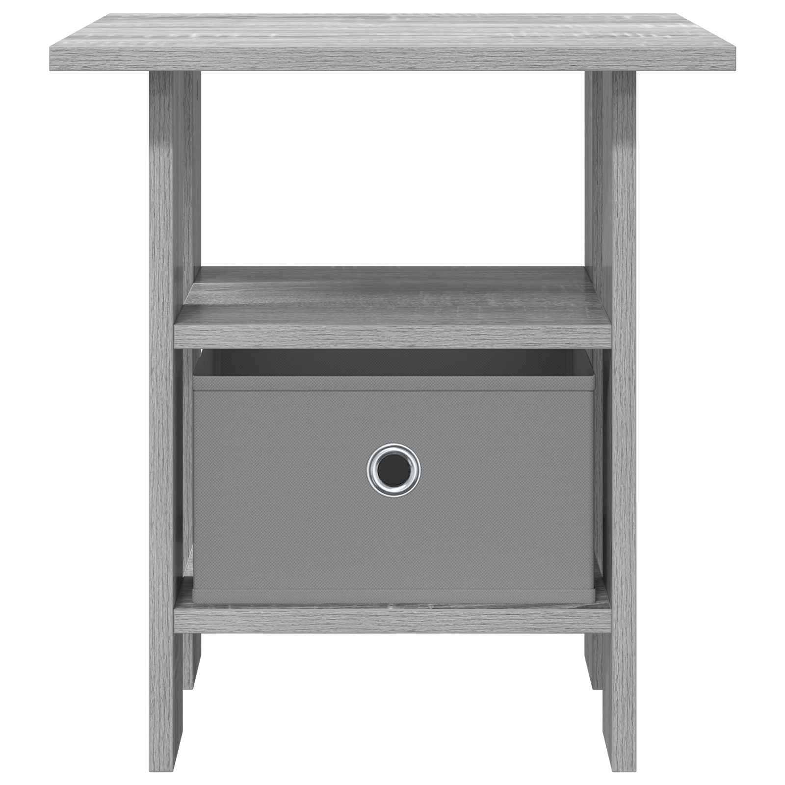 Nachttisch 2er Set Grau Sonoma 41x40x45cm Holzwerkstoff | Moderne Nachtkonsolen für das Schlafzimmer mit Schublade und offenem Fach für geordneten Stauraum im Doppelpack.