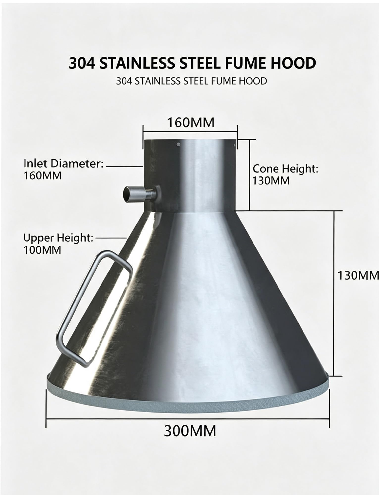Campana extractora de acero inoxidable 304 para soldadura y polvo