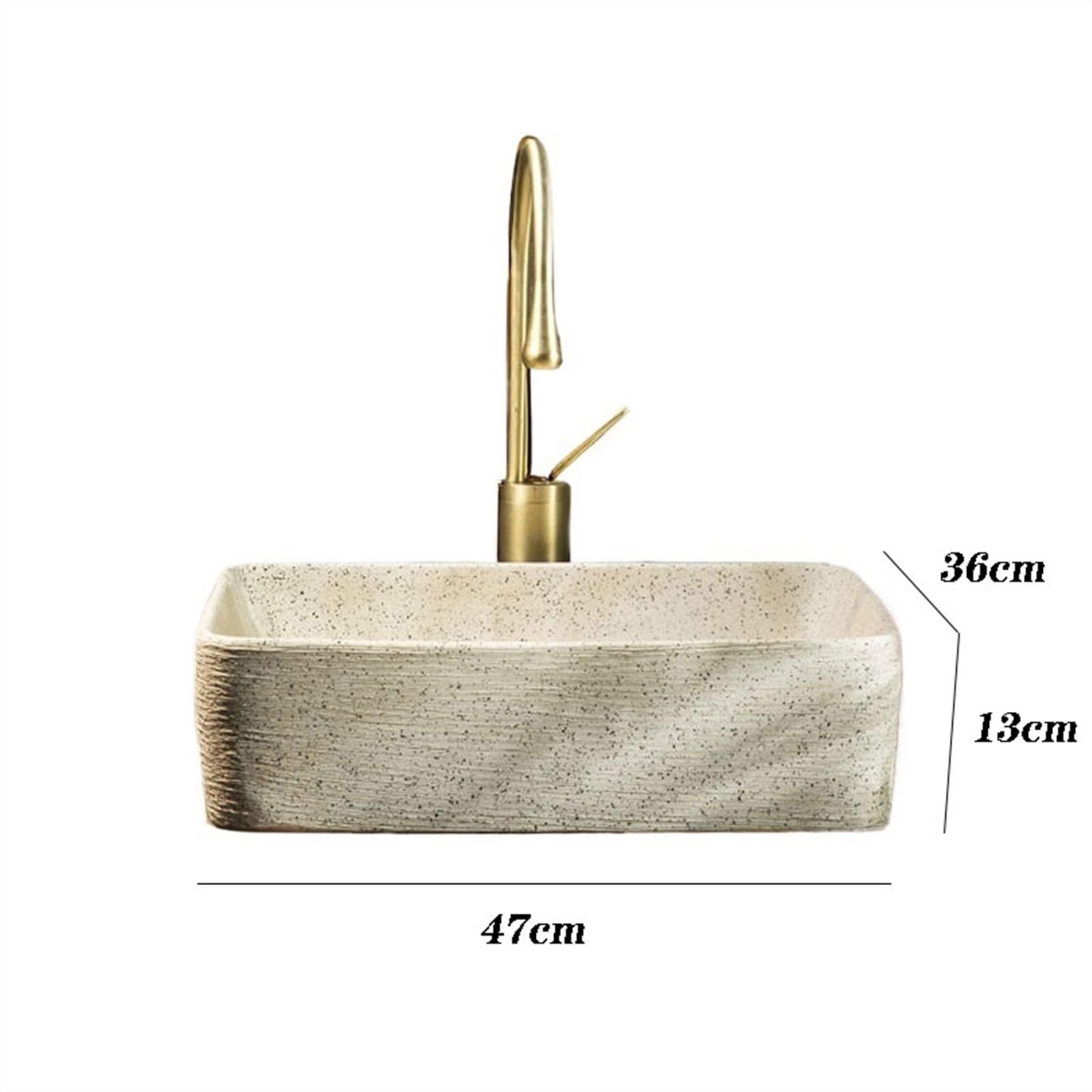 Baño Lavabo Lavabo de baño con balcón de Estilo Retro, Lavabo de baño Redondo Simple, Lavabo for Exteriores (con Accesorios) Fregadero del baño