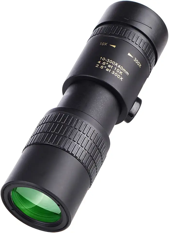 Domary 10-300X40mm BAK4 telescópio monocular de prisma luneta para adultos observação de pássaros, acampamento, caminhadas
