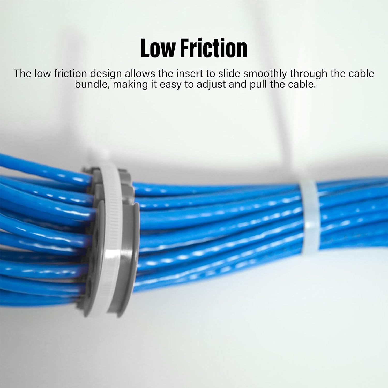 30 Hole Wire Comb Cable Management Tool Low Friction Design for CAT 6 Networks Easy Cable Pulls 0.3in Diameter Holes PC Material Organizes Cables in Data Centers Home Office (CAT 6)
