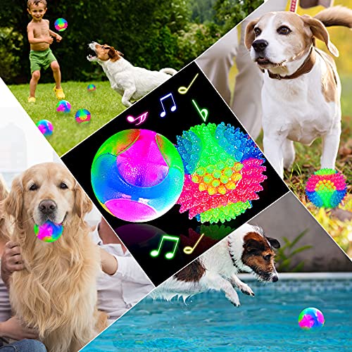 2 Pieces Light Up Dog Ball Elastic Flashing Ball Glowing Interactive Dog Toy Ball Flash Led Dog Ball Toy Pet Color Light Ball Bounce-Activated For Dogs And Puppies (Classic Style) #TOP3