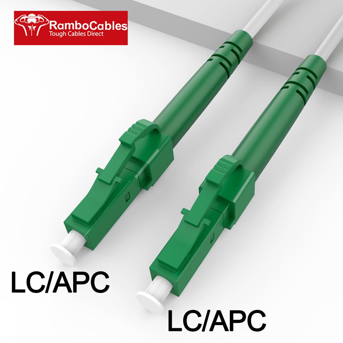 OS2 Gepanzertes LWL Kabel LC/APC auf LC/APC mit Adapter, 50m