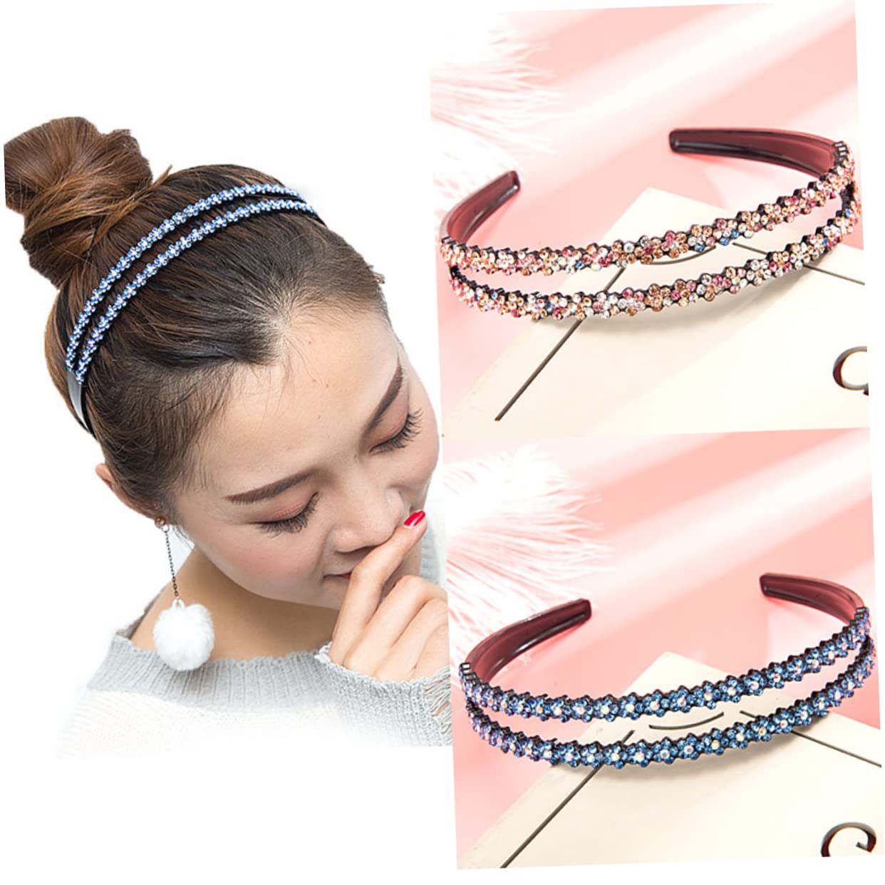 Beavorty 9 Pezzi Fasce Pettini Per Le Donne Donne Modo Della Fascia Del Per Sposa Fascia Hairband Dei Ragazza Per