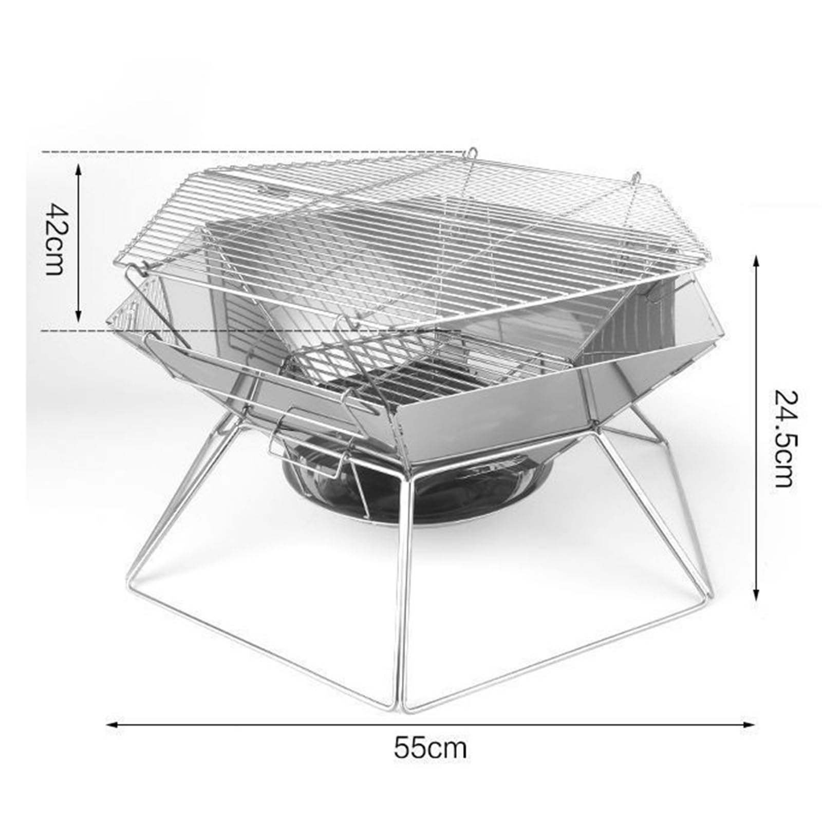 Mesa Hoguera Estufa De Leña Portátil Brasero, Hoguera