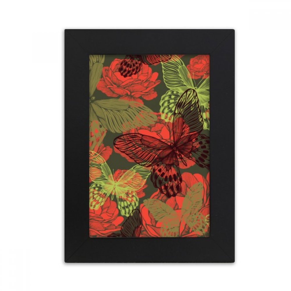 Cadre photo bureau papillon vintage cadeau souvenir idéal pour anniversaire et fêtes
