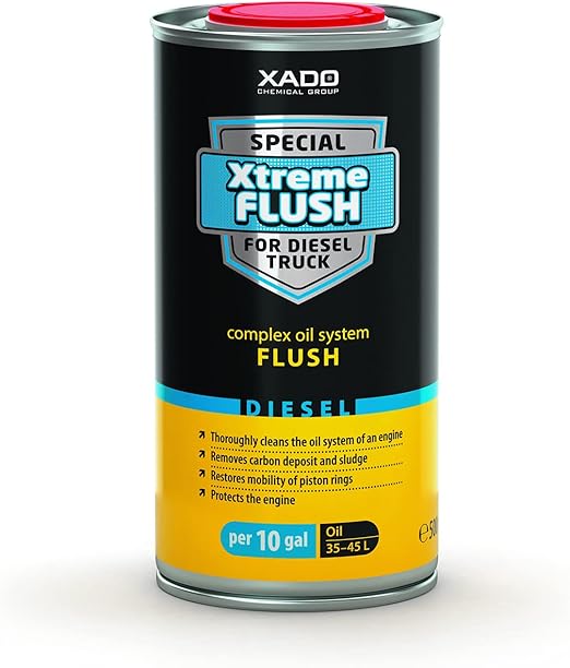 XADO Special Xtreme Engine Cleaner - Oil Additive - Motor Flush for Car Engine - Carbon Cleaner, Gunk Degreaser and Sludge Remover - Semi Truck Diesel Engine Oil System Treatment (Can, 500ml)