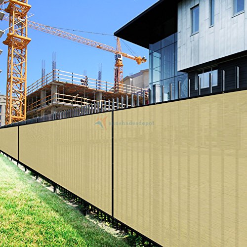 Tang Sunshades Depot Privacy Fence Screen Beige 4' X 50' Heavy Duty Commercial Windscreen Residential Fence Netting Fence Cover 150 Gsm 88% Privacy Blockage With Excellent Airflow 3 Years Warranty #TOP5