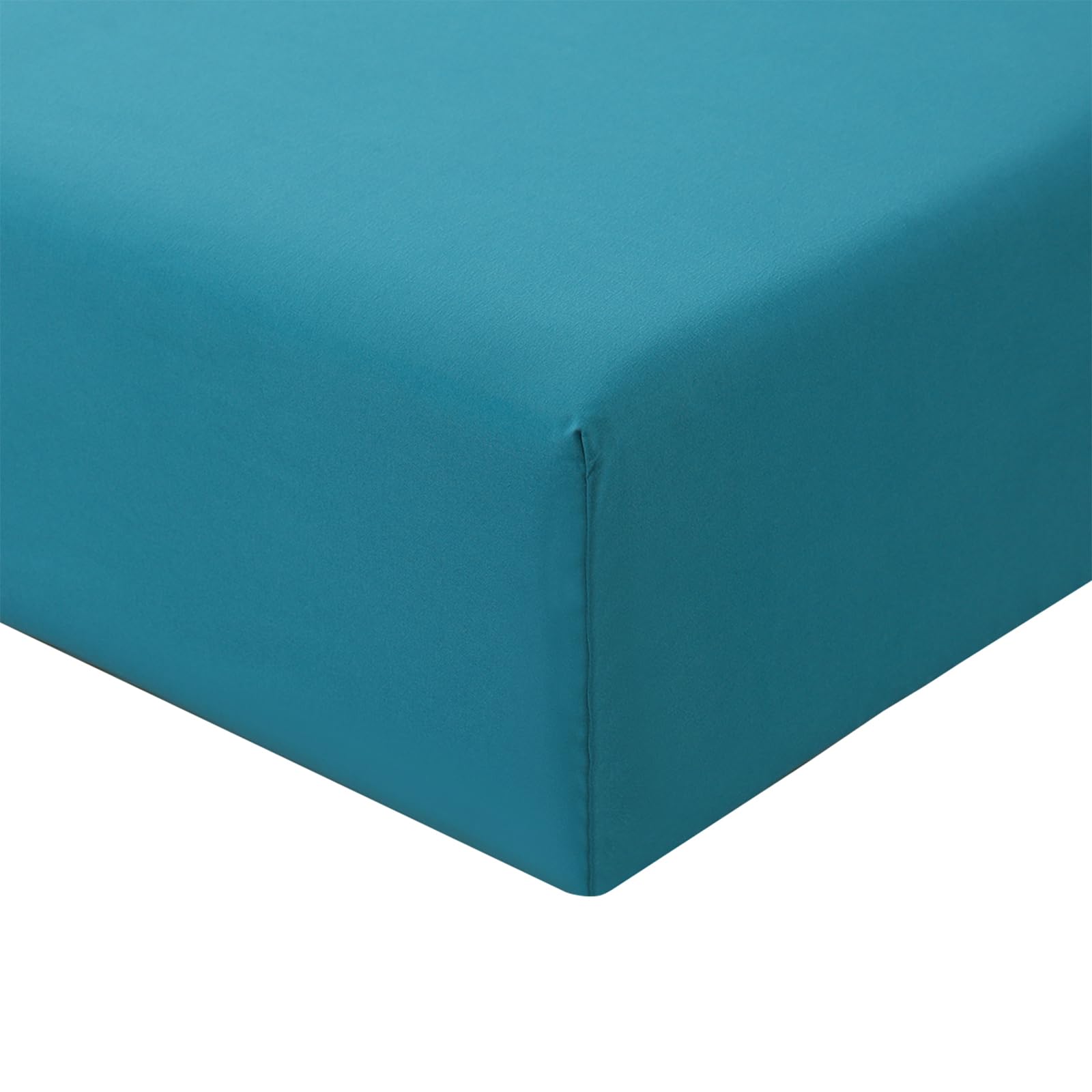 RUIKASI Spannbettlaken 140x200cm Türkis Bettlaken - Oeko Tex Spannbetttuch 140x200 Bettbezug, Mikrofaser Betttuch Bett Laken Bezug 140 x 200 40 cm Tiefe Tasche, Bed Fitted Sheet Bedsheet