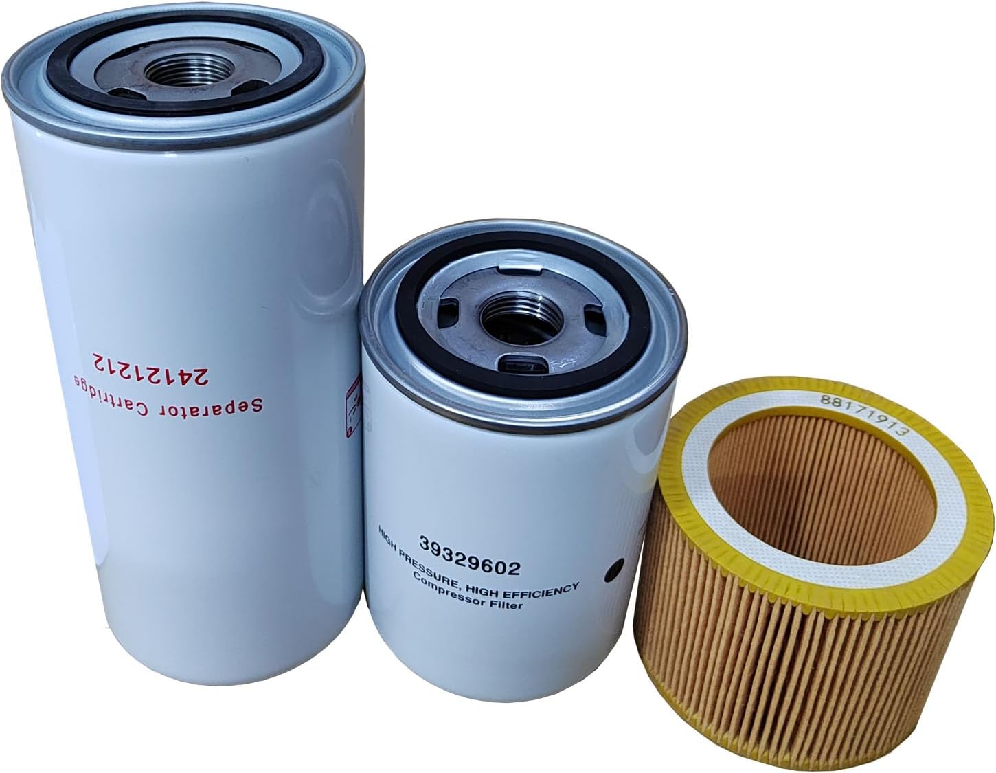 24121212 Oil Separator 39329602 Oil Filter 88171913 Air Filter Compatible Air Compressor Filter Replacement