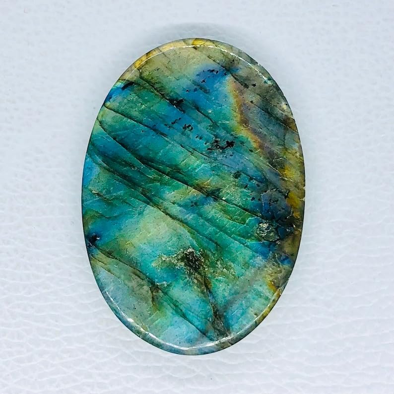 Cabochon Labradorite Véritable de Qualité Supérieure 51mm pour Pendentif de Luxe