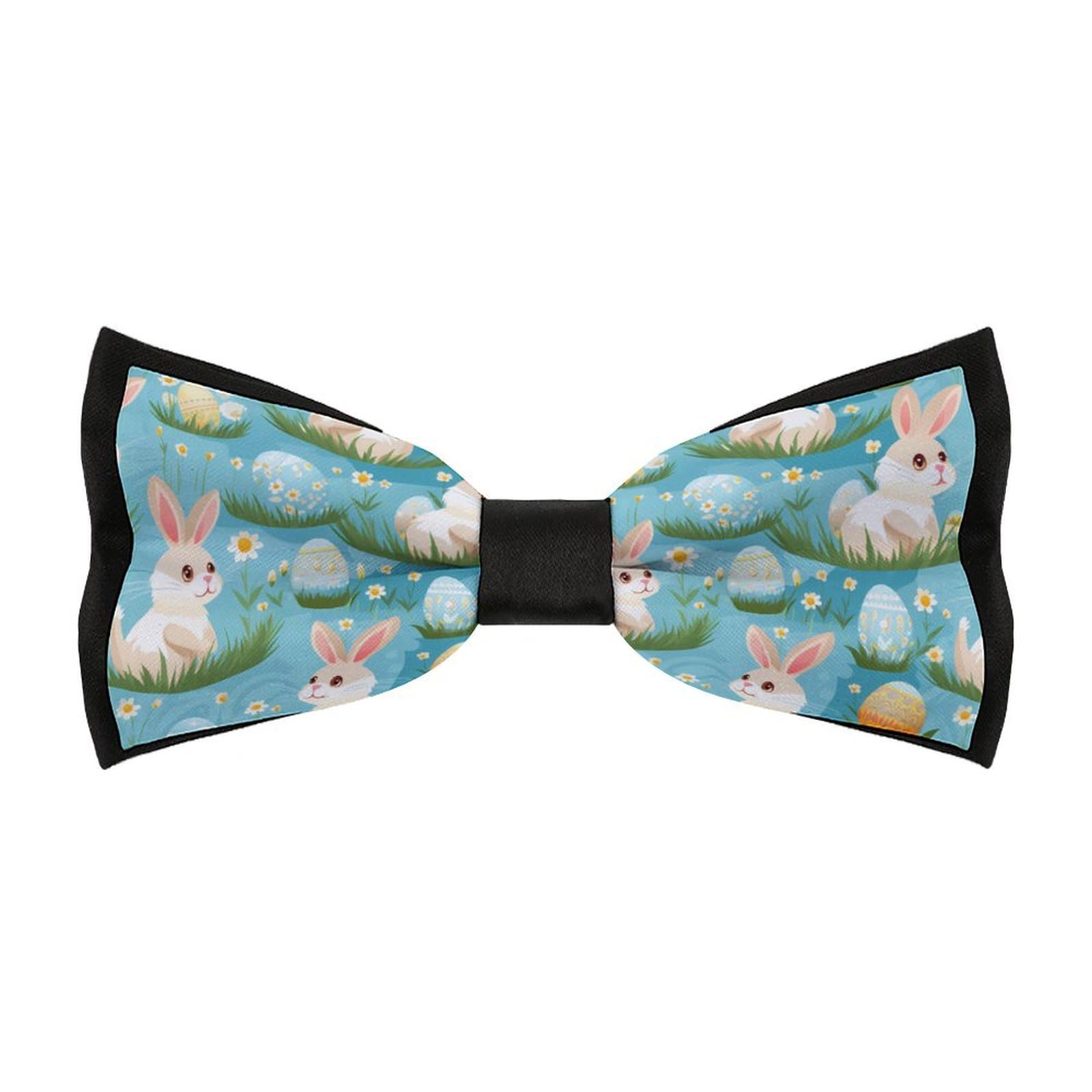 peiyeety Easter Bunny Easter Day Eggs Bow Tie for Men Adjustable Pre-Tied Classic Elegant Wedding Bowtie