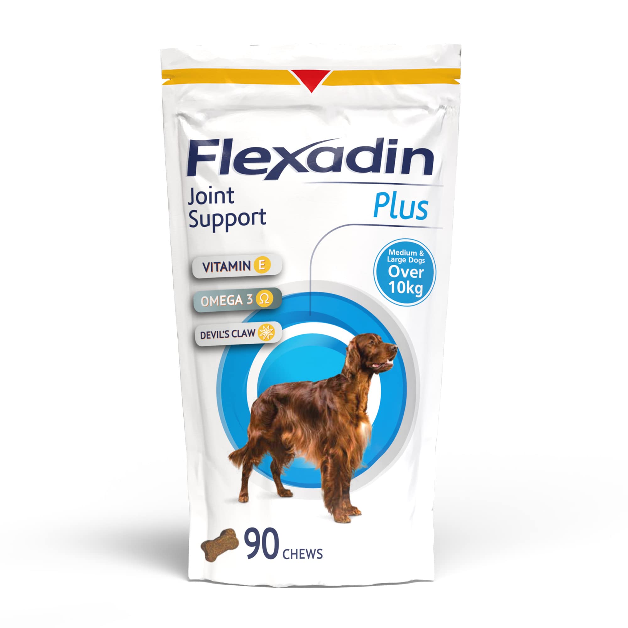 Vetoquinol Flexadin Plus Max Emballage avec 90 comprimés Alimentaires complémentaires pour Chiens