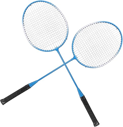 Miniatura 2 de Juego de raqueta de bádminton, ligera, de alta dureza, aleación de hierro ofensiva, agarre cómodo, duradero, con bolsa de almacenamiento para
