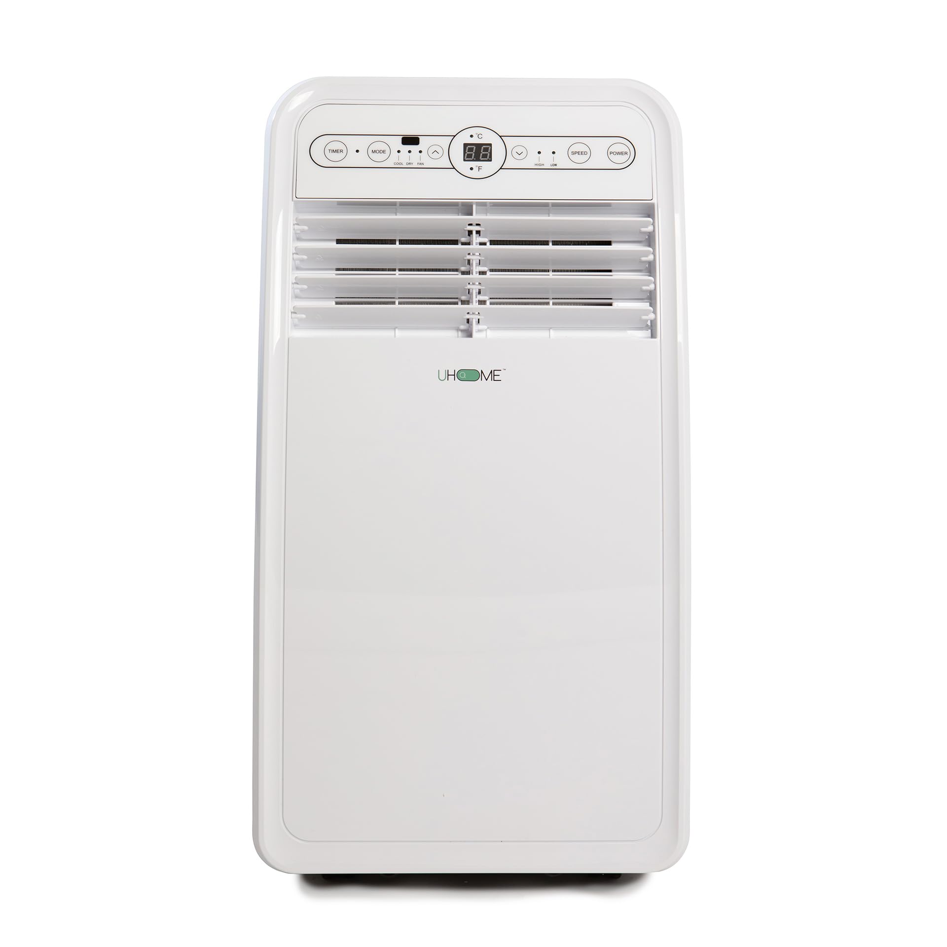 uhome portable air conditioner, 8000 btu compact ac unit with cooling, dehumidifier, fan, remote control and window mount kit included, white