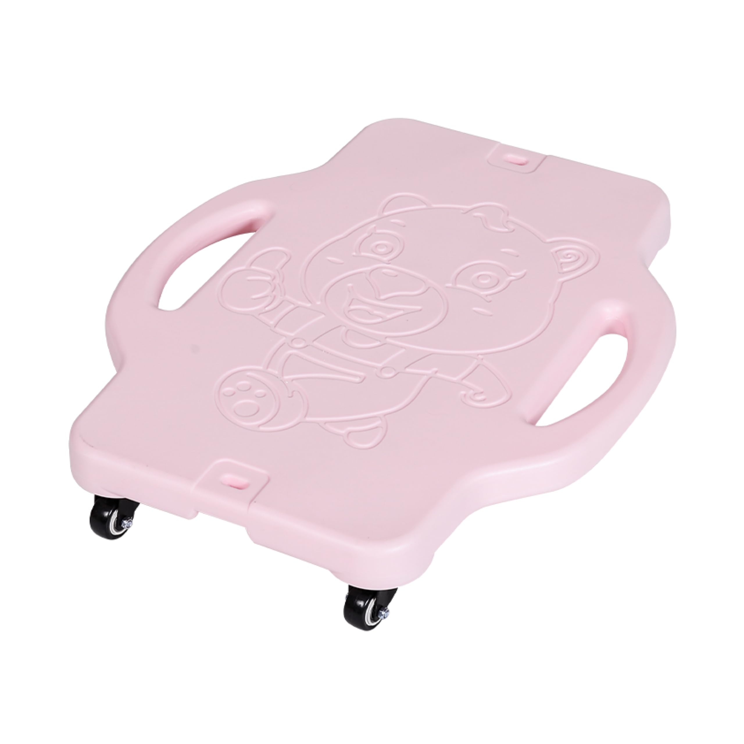 Sensory Scooter Board with Handles for Kids - for Autism, ADHD & SPD - Indoor Sensory Tool for Focus, Strength & Motor Skills - Two Sizes, Five Colours, Ages 3+ (Pink, Large)