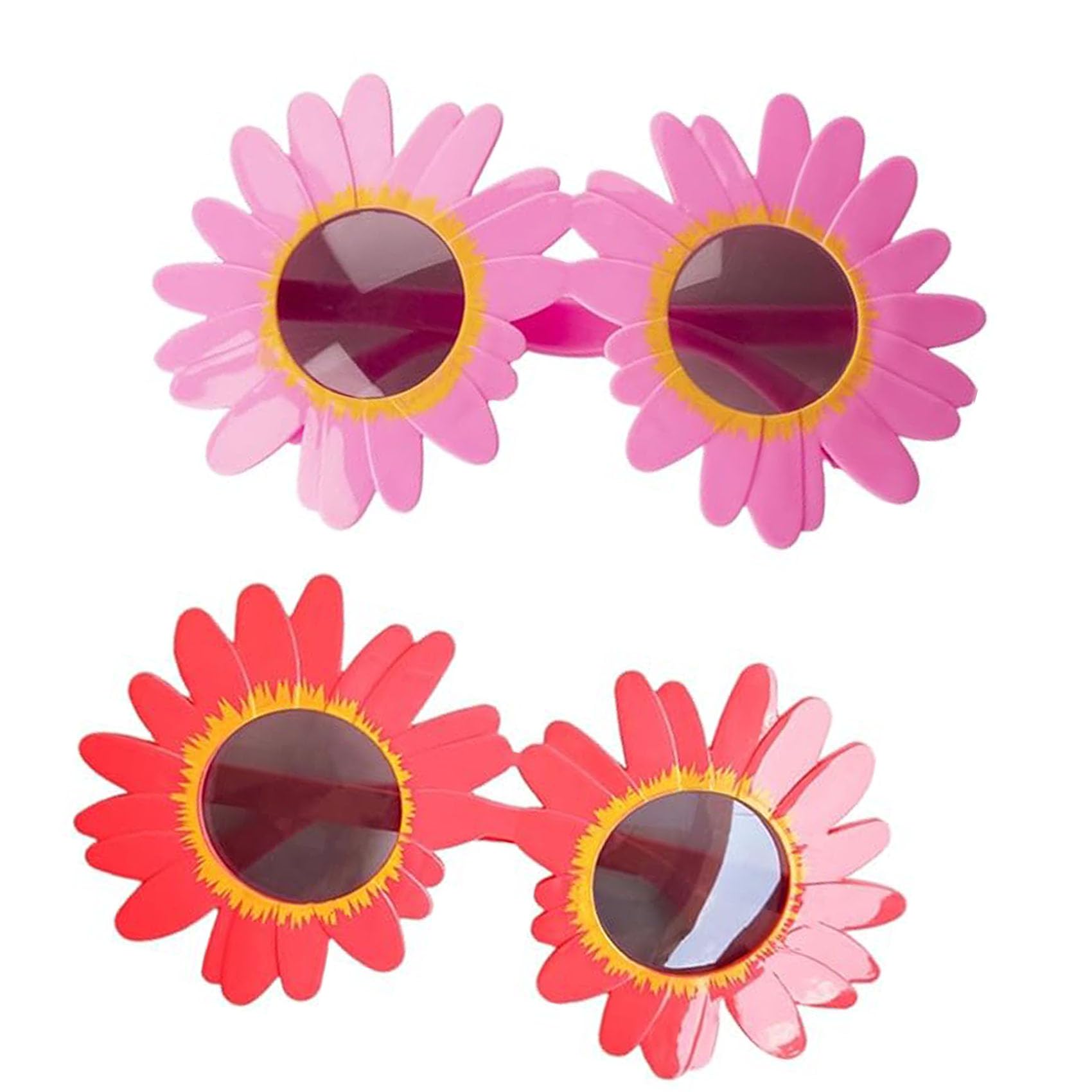 Art the Clown Sunflower Glasses, Sunflower Daisy Glasses, Adult Halloween Role Play, Multicolor (2pcs-W)