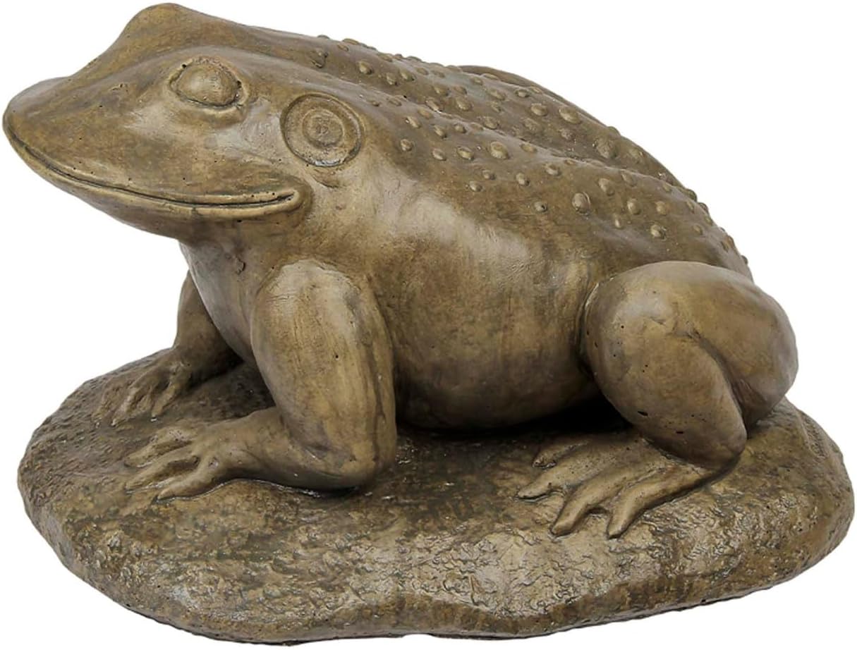 Solid Rock Stoneworks Jeremiah Bullfrog Concrete Statue, 9