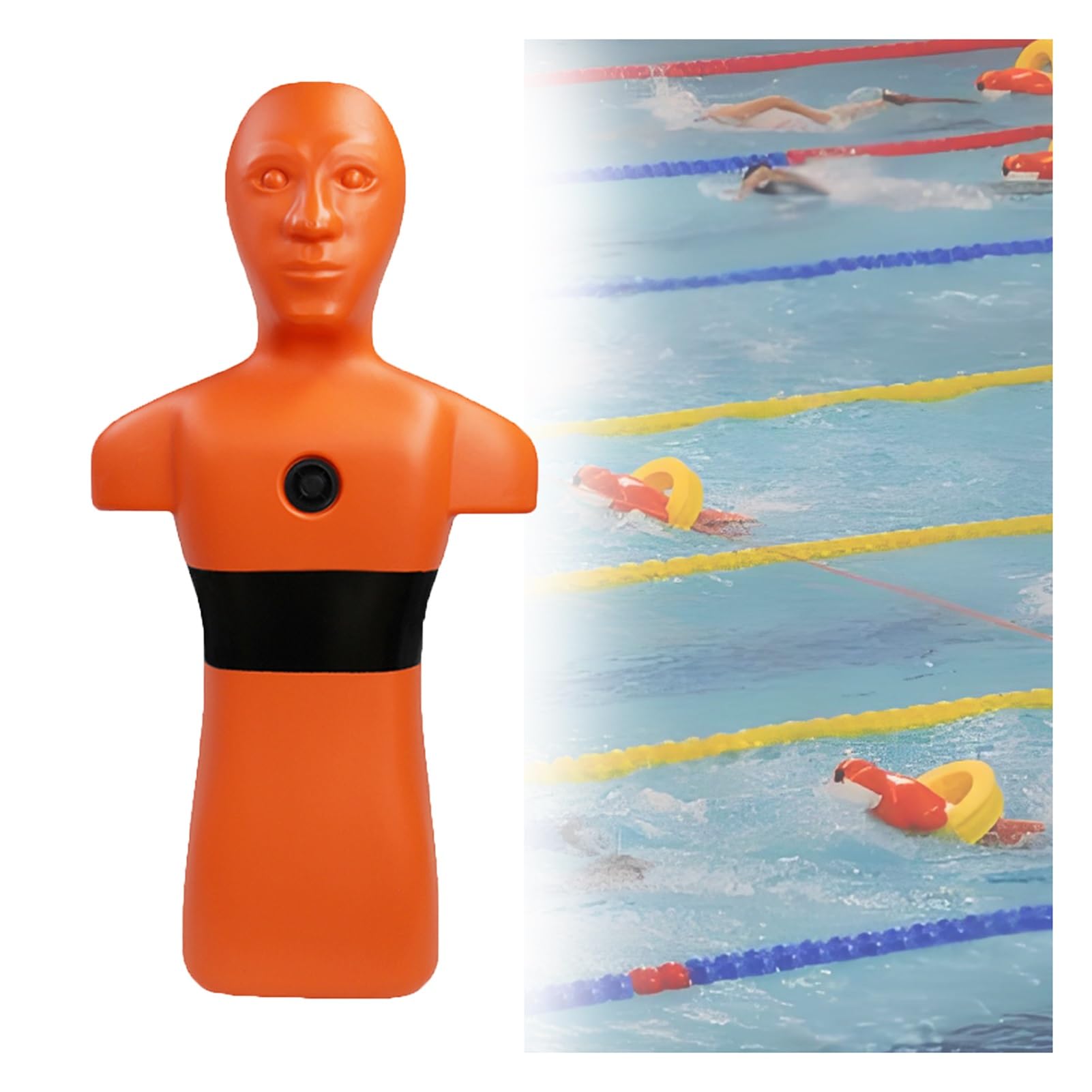 Chupete de rescate acuático y prevención ahogamiento con 3 orificios para piscina